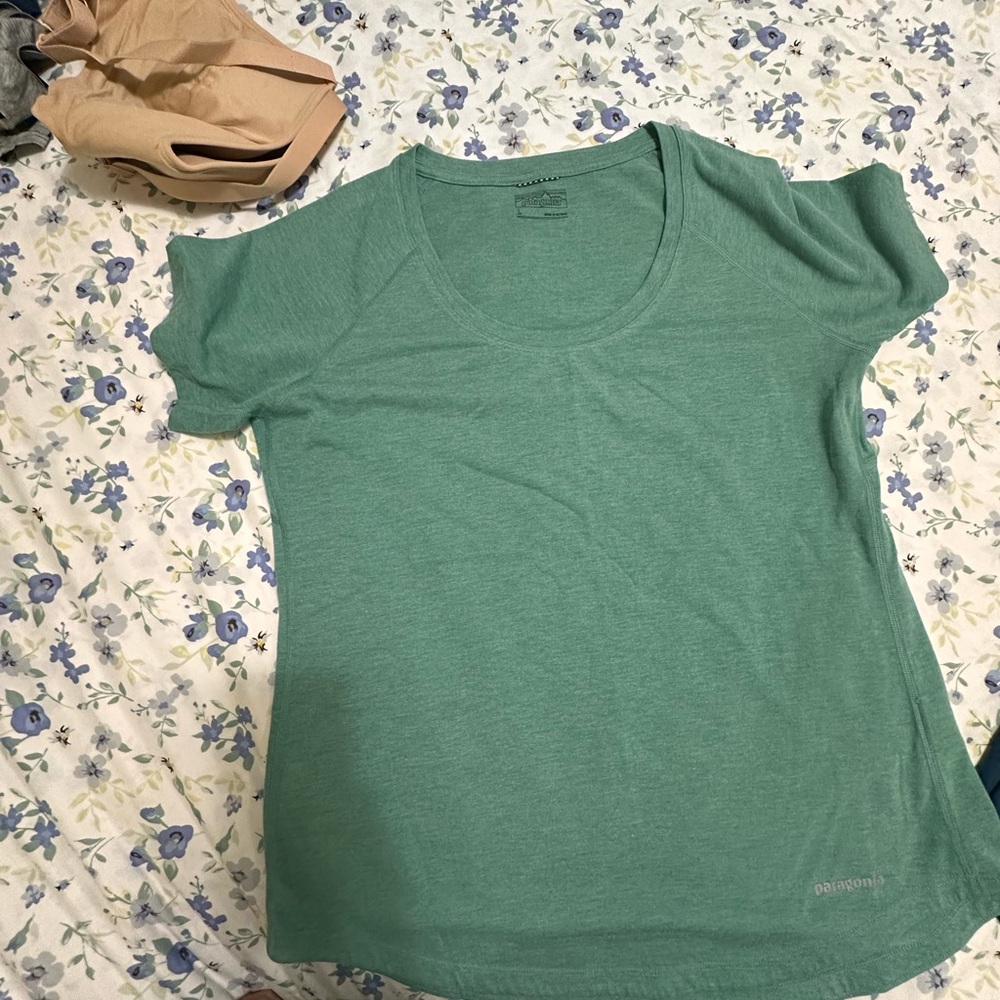 Patagonia Short-Sleeve Scoop Neck Tee in Sage Green